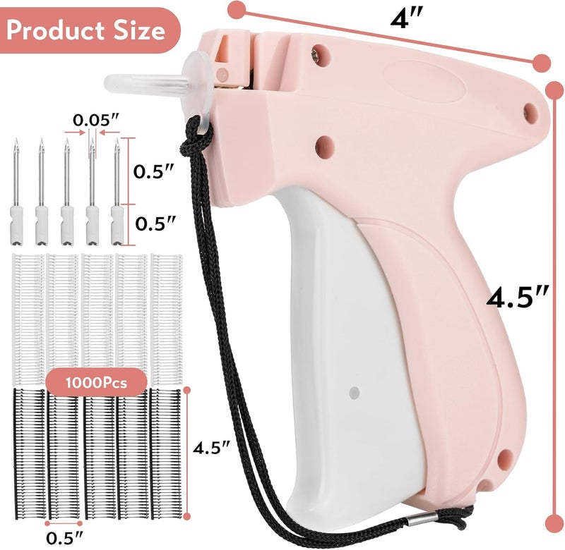 Fonwill Clothing Label Gun,Standard Retail Price Tag Labeling Gun Kit,Having 5 Needles, 1000 Micro Fasteners,Suitable for Store,Warehouse,Consignment,Yard Sale,etc.(Pink-1) - Image 3